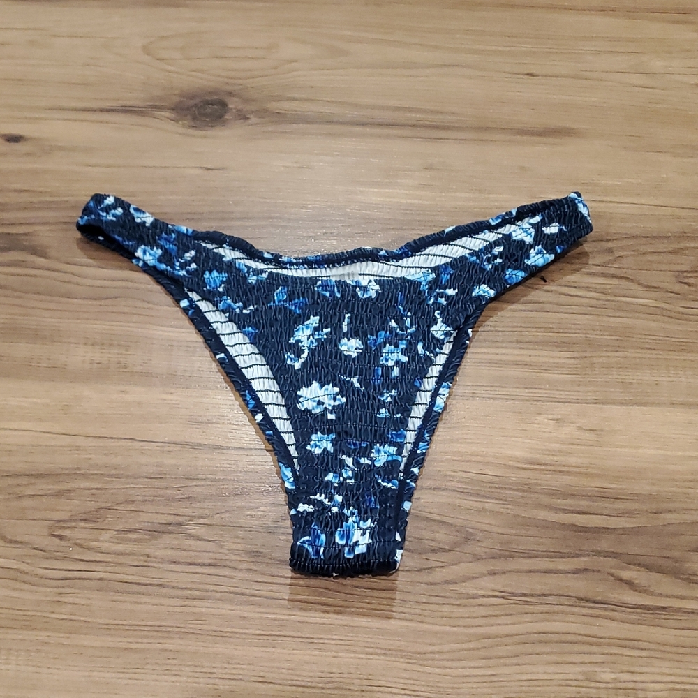 Navy Floral Bikini Bottom